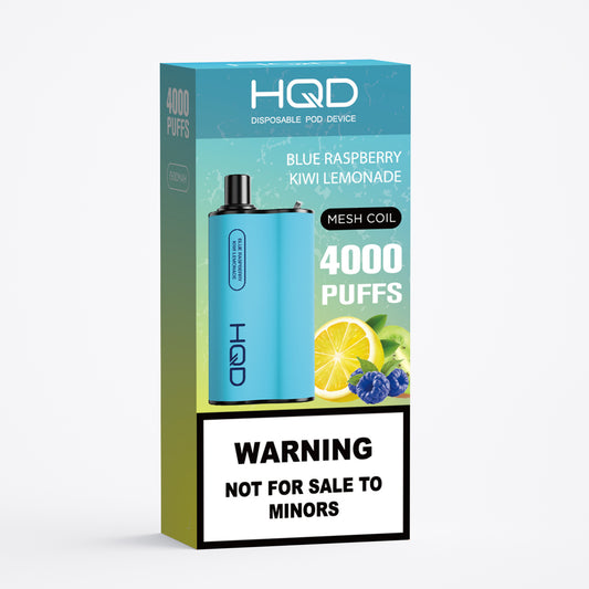 HQD Box Disposable Vape 4000 puffs - Blue Raspberry Kiwi Lemonade