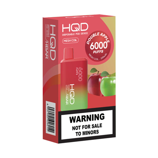 HQD Hbar Disposable Vape 6000 puffs - Double Apple