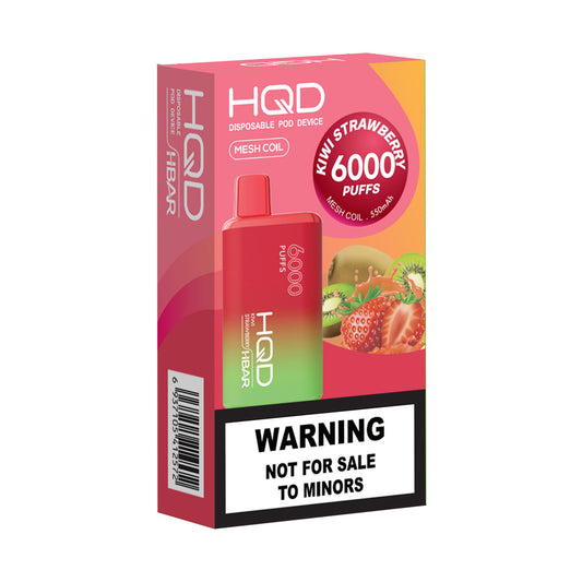 HQD Hbar Disposable Vape 6000 puffs - Kiwi Strawberry