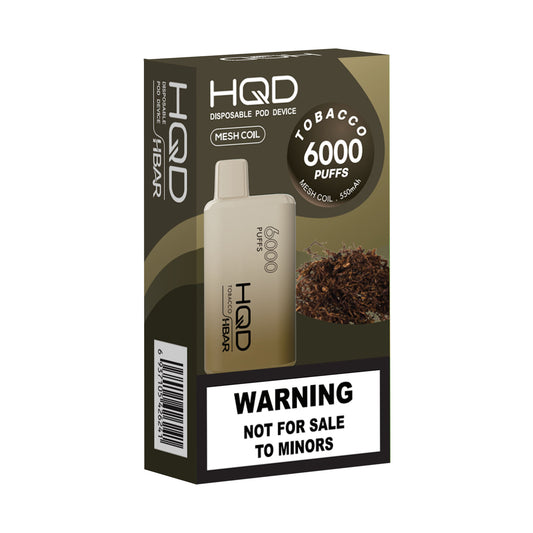HQD Hbar Disposable Vape 6000 puffs - Tobacco